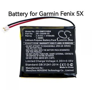 แบตเตอรี่ no 361-00098-00 410mAh Compacible for Garmin Fenix 5X Running Smart watch ส่งเร็ว มีประกัน เก็บเงินปลายทาง