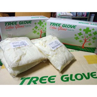 แบ่งขาย 🧤ถุงมือยางLatex Tree Glove Powder Free (เกรด รพ.) พร้อมส่ง ส่งไว 💨💨💨