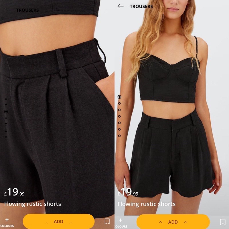 กางเกงขาสั้นลินิน stradivarius eur44 เอว33-36 สพ46 ยาว15 มือ1ป้ายห้อย