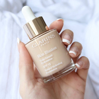 แท้ทั้งร้าน !! แบ่งขายรองพื้นเซรั่ม CLARINS SKIN ILLUSION NATURAL HYDRATING FOUNDATION SPF 15