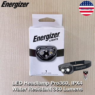 Energizer® LED Headlamp Pro360, IPX4 Water Resistant 360 Lumens ไฟฉายคาดหัว ไฟฉายคาดศรีษะ ไฟฉายเดินป่า แบบใส่ถ่าน