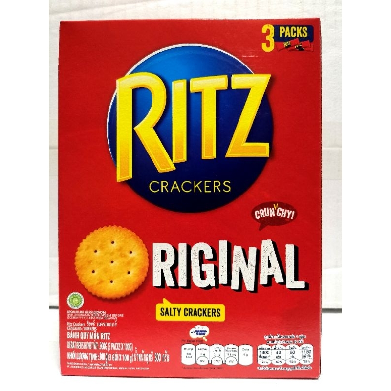 Ritz Crackers ริทซ์ แครกเกอร์ ริทซ์รสดั้งเดิม 300 กรัม