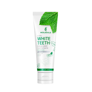 ยาสีฟันโมเลกุล ไวท์ ทีช เฟรช มิ้นท์ ทูธเพลส WHITE TEETH FRESH MINT TOOTHPASTE ลดกลิ่นปาก ช่วยฟันขาว