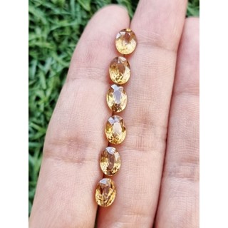 8x6mm. เพทายดิบ สีน้ำผึ้ง ชุดละ 2,200฿