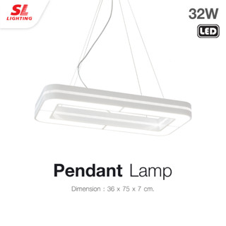 SL LIGHTING | Pendant Lamp โคมไฟห้อยเดี่ยว รุ่น SL-2-P192/32W LED 32W 3 Color In 1