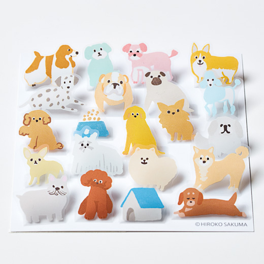 KING JIM Pop-up Stickers Dog (KJPOP002) / สติ๊กเกอร์ Pop-up ลายน้องหมา แบรนด์ KING JIM จากประเทศญี่ป