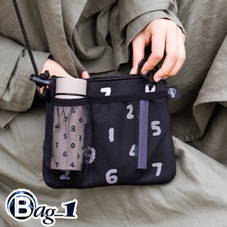 bag(BAG1797) กระเป๋าสะพายใบเล็กลายสกีน"ตัวเลข" ใส่มือถือได้