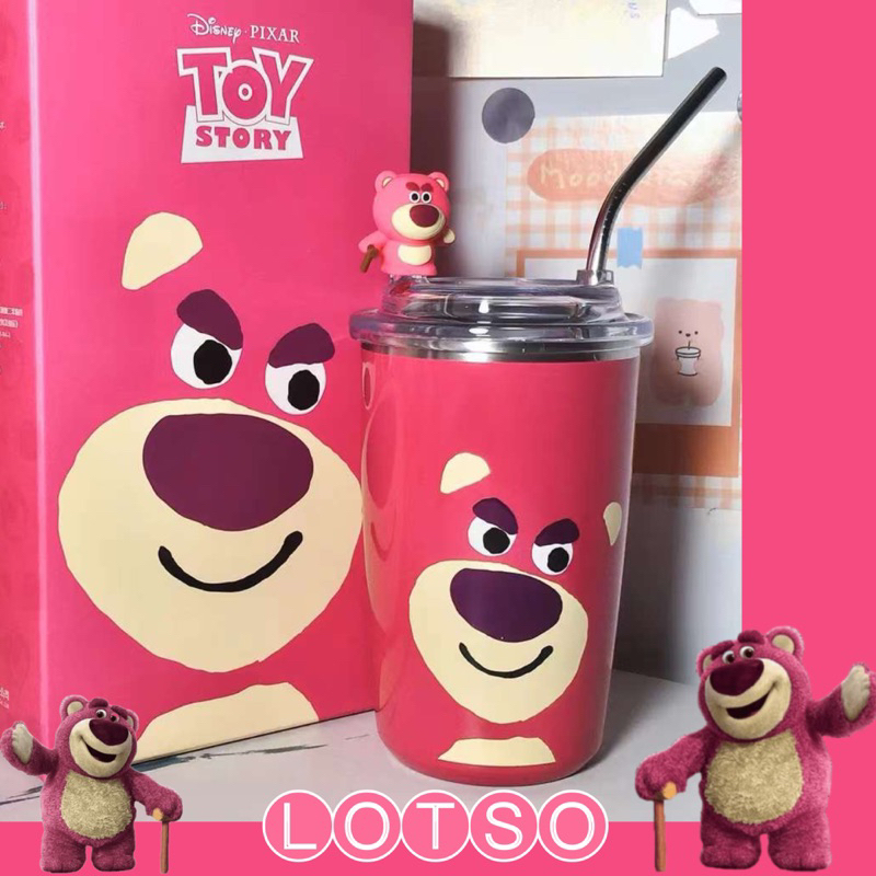 (พร้อมส่ง ) แก้วเก็บอุณหภูมิ แก้วเก็บความเย็น ลายล็อตโซ่ 𝗟𝗼𝘁𝘀𝗼 หมีชมพู คอลใหม่ล่าสุด