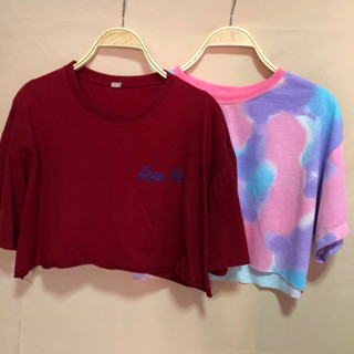 เสื้อยืดเอวลอย มี 2 แบบ มือสอง