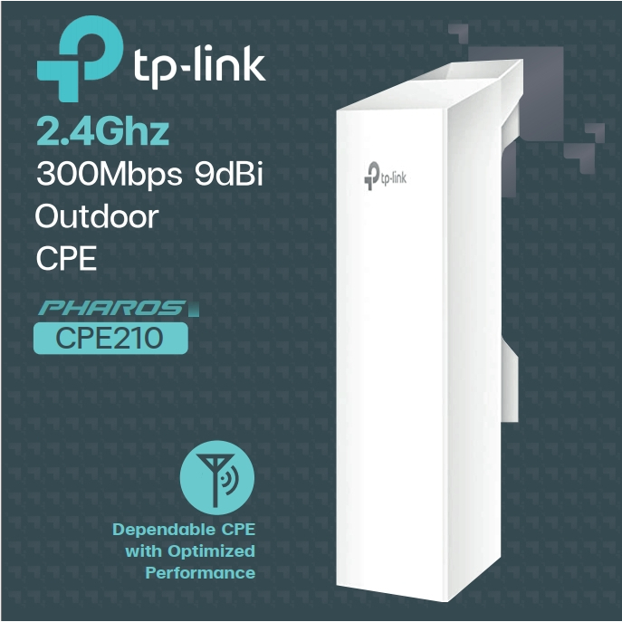 TP-LINK CPE210 2.4GHz 300Mbps 9dBi Outdoor CPE