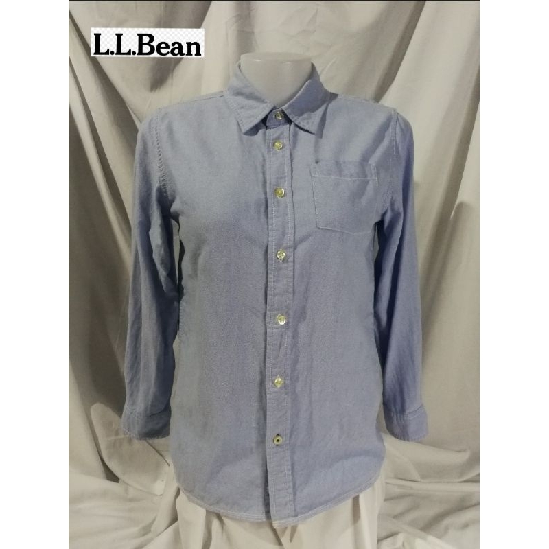 L.L.Bean Brand_2nd hand เสื้อเชิ้ตอ๊อกซฟอ​ร์ดแขนยาว ผ้าฝ้าย 💯​%/Size M/ Made in Sri Lanka​/แท้มือสอง