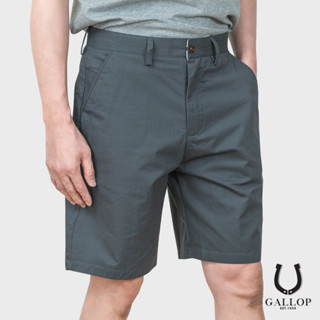 GALLOP : CHINO SHORTS กางเกงขาสั้นผ้าชิโน รุ่น GS9015 สีเทาเข้ม / ราคาปกติ 1490.-