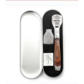 Wooden heel scraper set ชุดขูดส้นเท้าแตกด้ามไม้ พร้อมกล่อง