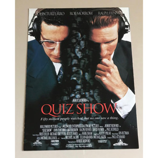 Handbill (แฮนด์บิลล์) หนัง “Quiz Show”  ใบปิดไทย จากค่ายหนัง/โรงหนัง ราคา 199 บาท