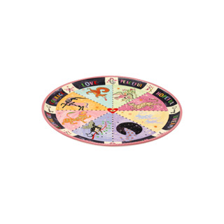 Cath Kidston Round Platter Spirit Animals Multi/Pink