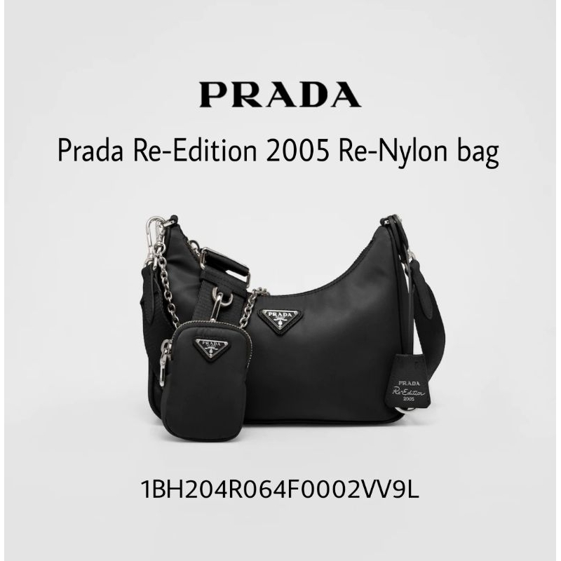 💳ผ่อน0%💳📣พร้อมส่ง📣กระเป๋า Prada Re-Edition 2005 Re-Nylon bag 2in1.📌อุปกรณ์​ครบ​เหมือน​ออก​จากช็อป✅​