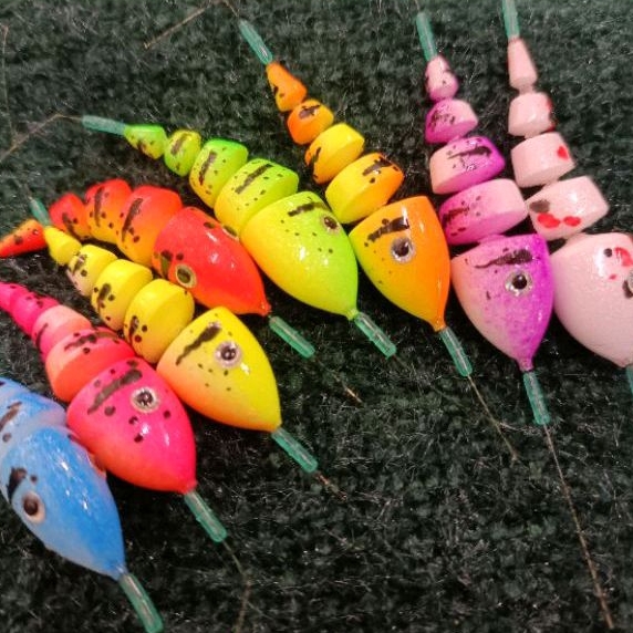 ทุ่นตกกุ้งหนอนยักษ์ 12 มม.ทรงแบน ใหญ่แต่เบา