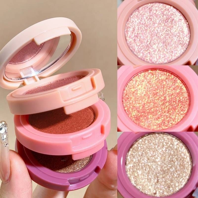 พาเลตต์ Herorange​ Eyeshadow​ บ​ลัช​ออน​ ไฮไลท์​ อายแชโดว์​ 3 โทนสี เนื้อดินน้ำมัน พกพาง่าย กันน้ำ​ กัน​เหงื่อ​ ติดทนนาน