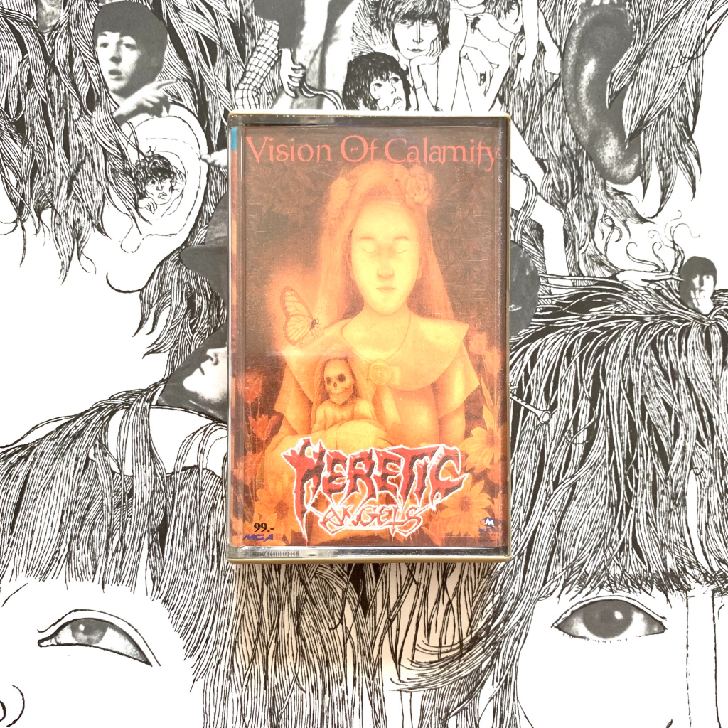 Tape Cassette เทปเพลง Heretic Angels – Vision Of Calamity (1998) Death Metal