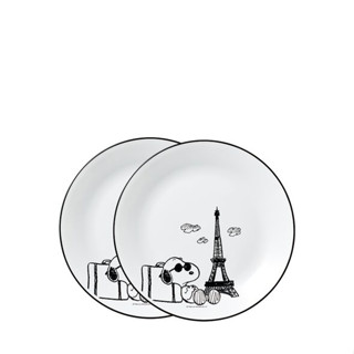 Corelle จานชาม ลาย Peanuts Snoopy ขนาด 10 นิ้ว (25.5 ซม.) จำนวน 2 ชิ้น/C-03-110-SPB-2 (ไม่มีกล่อง)