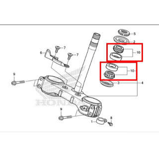 HONDA CRF300L CRF300RALLY CRF250L BEARING, HEAD PIPE  (NTN) 91015-425-831  ลูกปืนคอ (NTN)