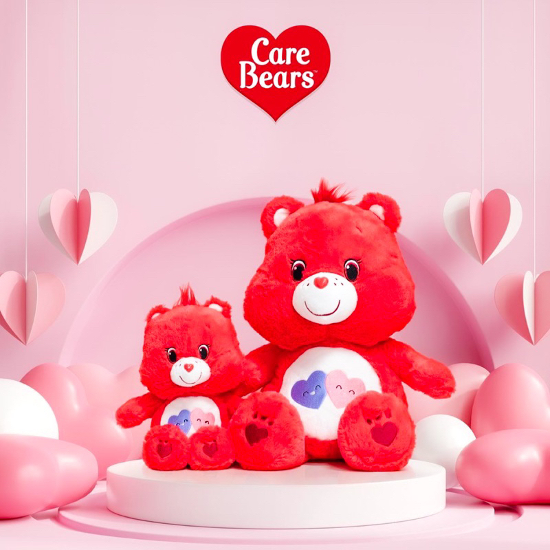 ✨สินค้าแท้💯ลิขสิทไทย🇹🇭ตุ๊กตาหมีแคร์แบร์ วาเลนไทน์ 25-45cm. Care Bears (Always There Bear)❤️𝑽𝒂𝒍𝒆𝒏𝒕𝒊𝒏𝒆