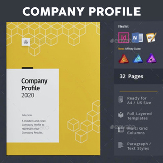 32 Pages Company Profile Brochure Design Template | Microsoft Word Fully Editable