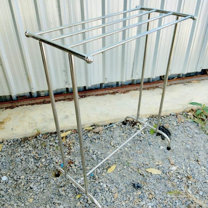 ราวตากผ้าเช็ดตัวสแตนเลสเกรด304 รุ่นหัวตรง ยาว80xกว้าง40xสูง100cm ถอดประกอบได้ พร้อมส่ง!! - รูปที่ 5