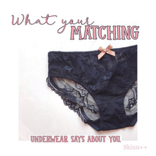 กางเกงชั้นใน รุ่น Deep Blue &amp; Peach Lace Panty (Made in Korea)