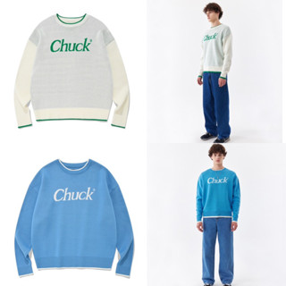 (พร้อมส่ง) แท้💯🇰🇷 Chuck Serif Logo Knit Pullover✨