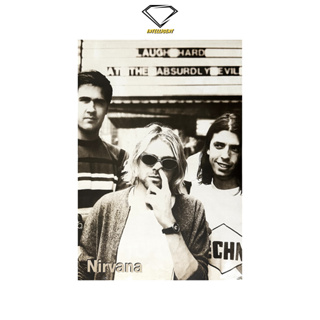 💎Intelligent | โปสเตอร์ nirvana | ขนาด 20.75x30.75 นิ้ว | x 1 แผ่น kurt cobain poster โปสเตอร์วงดนตรี