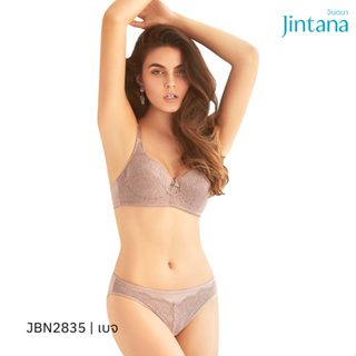 Jintana เสื้อชั้นใน (เสริมโครง) รุ่น Inspire รหัส JBN2835 สีเบจ