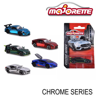 โมเดลรถเหล็ก majorette ชุด Chrome series รถเหล็ก สีเงา เปิด-ปิดประตูได้ สเกล1/64 ลิขสิทธิ์แท้100% โมเดลรถ โคเมียม