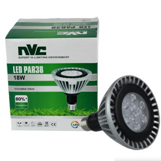 หลอดไฟ LED PAR38 18W ขั้วเกลียว E27 แสงส้ม วอร์มไวท์ Warmwhite ไฟส่องสวน ยี่ห้อ NVC ไฟปลูกต้นหญ้า ไฟสนามหญ้า ไฟส่องสวน