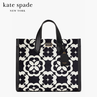 KATE SPADE NEW YORK SPADE FLOWER MONOGRAM MANHATTAN CHENILLE LARGE TOTE K9959 กระเป๋าถือ