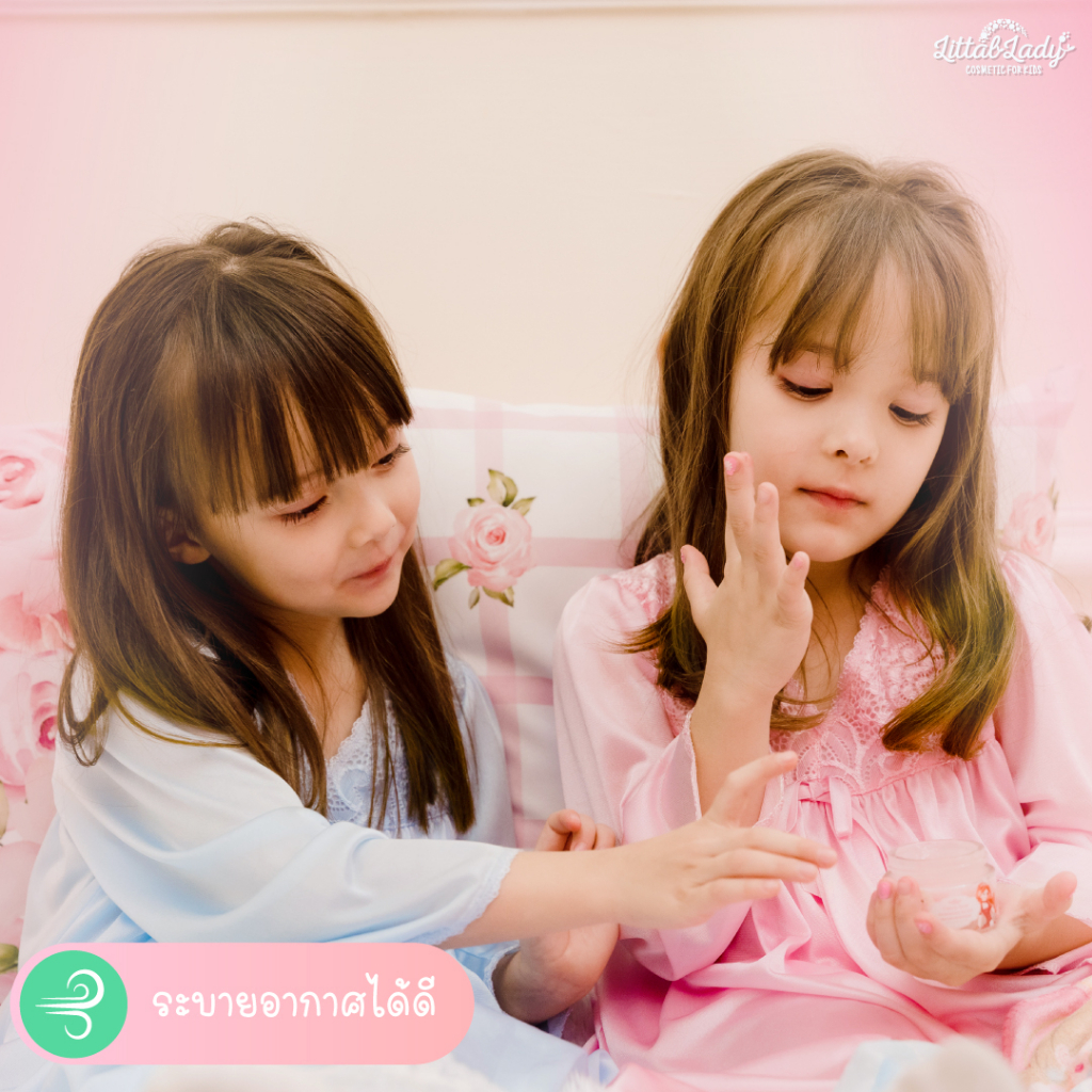 Littal Lady بيجاما بنات بياقة V وأكمام طويلة جيرسي — صورة 6