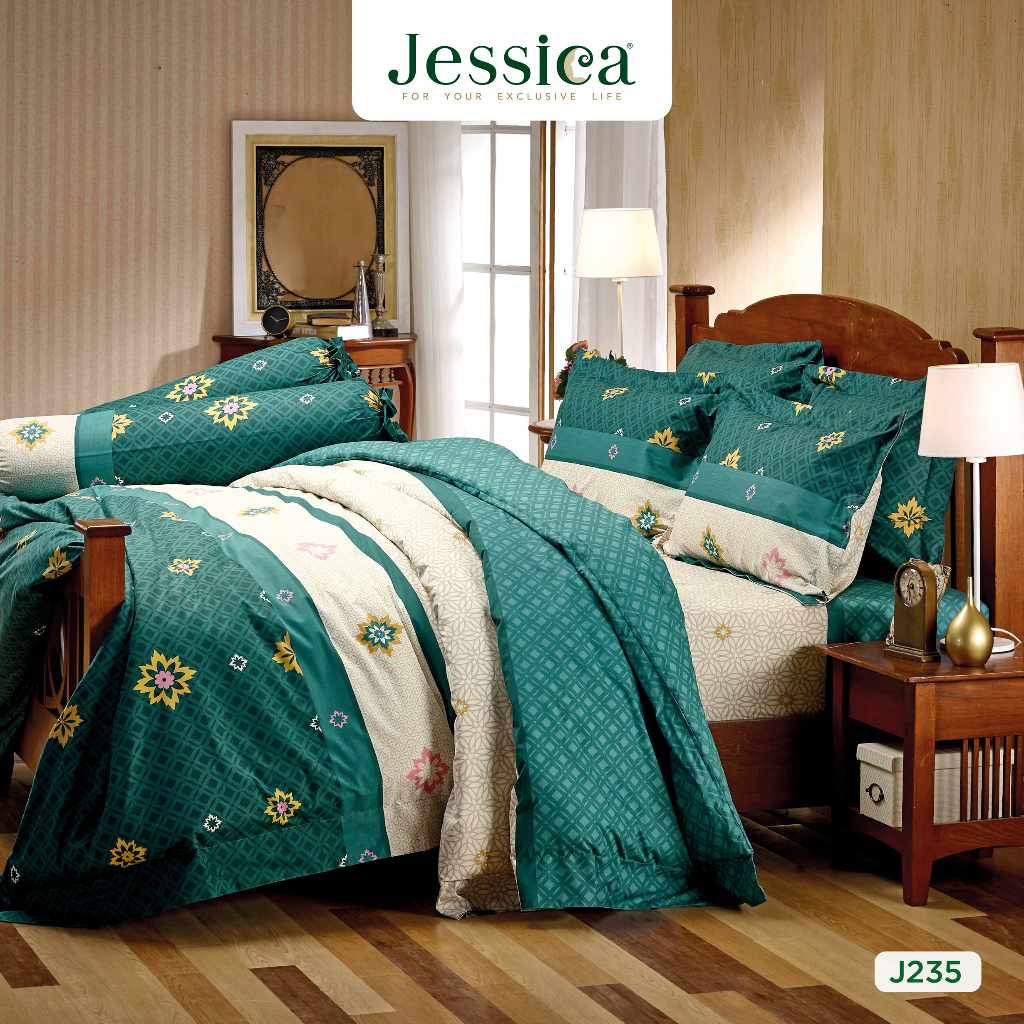 Jessica Cotton Mix J235 ชุดเครื่องนอน ผ้าปูที่นอน ผ้าห่มนวม เจสสิก้า พิมพ์ลายได้อย่างประณีตสวยงาม