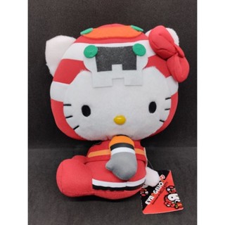 ตุ๊กตา Hello Kitty Evangelion Unit 02 หายาก! ขนาด 8 นิ้ว ลิขสิทธิ์แท้ป้ายห้อย