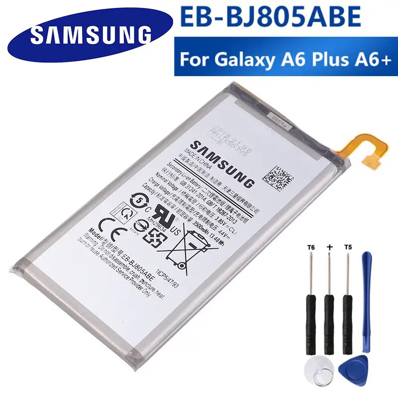 แบตเตอรี่ SAMSUNG EB-BJ805ABE สำหรับ Samsung Galaxy A6 Plus A6 + A605 J6 + J805 3500MAh แท้แบตเตอรี่