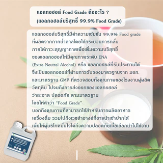 แอลกอฮอล์ 99.9% (USP Food grade) - เอทิลแอลกอฮอล์ / Ethyl alcohol 99.9% (USP Food grade) (Ethanol) 1000ml