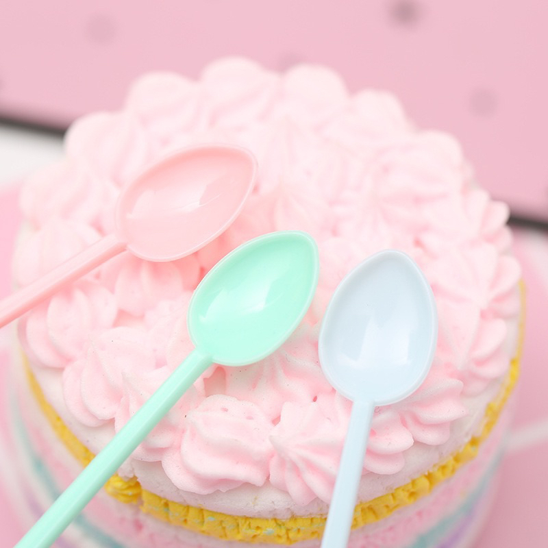 90.V.VDIY310ช้อนพลาสติก ของจิ๋ว 🇹🇭พร้อมส่ง🇹🇭3ชิ้น - รูปที่ 3