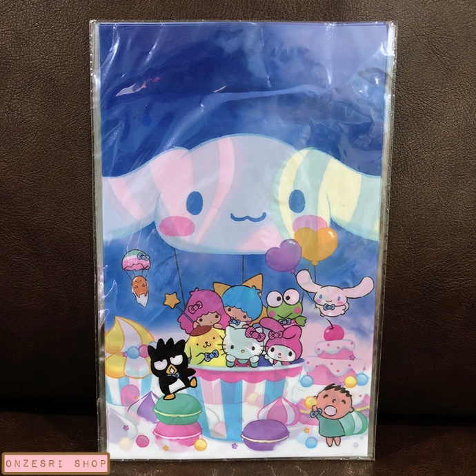 ถุงของขวัญ Sanrio Strawberry News Gift Bag สีน้ำเงิน ปี 2017 ขนาด 23 x 14.5 ซม. มีถุง 5 ใบ พร้อมลวดร