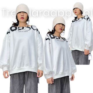 sweater oversize  korea style code:2998ขาว