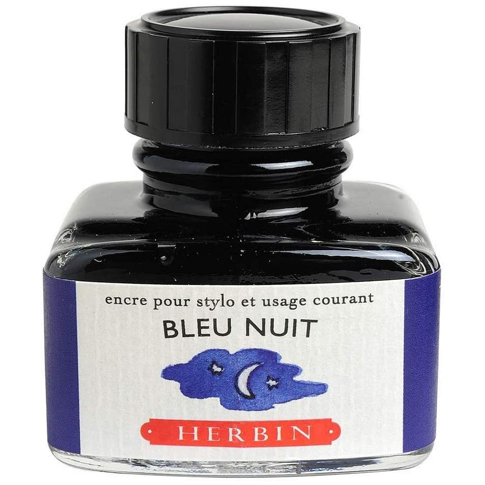 J HERBIN Fountain Pen Inks Bleu nuit (C13019T) / น้ำหมึกสำหรับปากกาหมึกซึม สีน้ำเงินท้องฟ้ายามค่ำคืน แบรนด์ J HERBIN