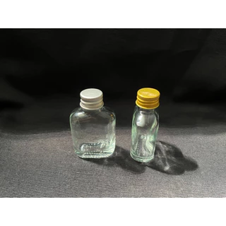 ขวดแก้วแบนสี่เหลี่ยม30cc ขวดใส่น้ำผึ้ง ขวดของชำร่วย พร้อมจุกในและฝา