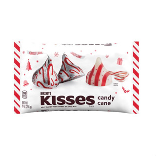 HERSHEYS, KISSES Candy Cane ช็อกโกเเลตลายเส้นจาก USA