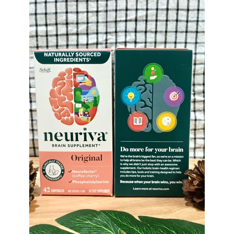 (หมดอายุ 09/2024) วิตามินบำรุงสมอง ความจำ Schiff neuriva brain supplement original 42 เม็ด นำเข้าอเม