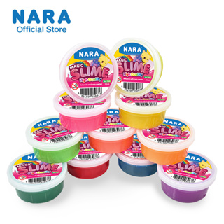 NARA Magic Slime นาราสไลม์เนื้อแน่น  ไร้สารพิษ ปลอดภัยต่อเด็กๆ ขนาด 110 ML. *มีให้เลือก 12 สี*