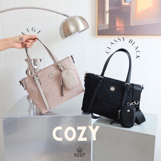 [สินค้ามาเพิ่มแล้วค่า ] กระเป๋าสุภาพสตรี KEEP รุ่น COZY  ทรง 𝗦𝗛𝗢𝗣𝗣𝗜𝗡𝗚 𝗕𝗔𝗚 size M