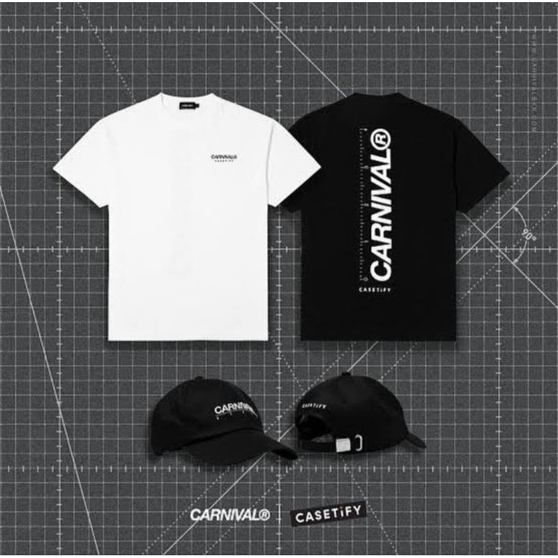 เสื้อยืด carnival x casetify ดำ